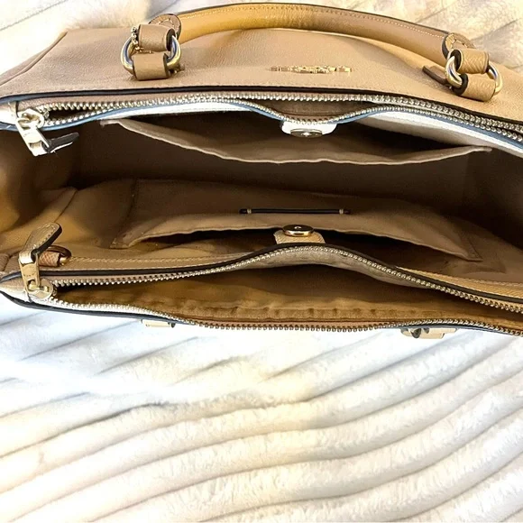 Coach Surrey Leather Satchel in Camel/Tan - Picture 6 of 8